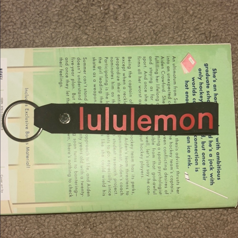 lululemon athletica Black and Red Keychain